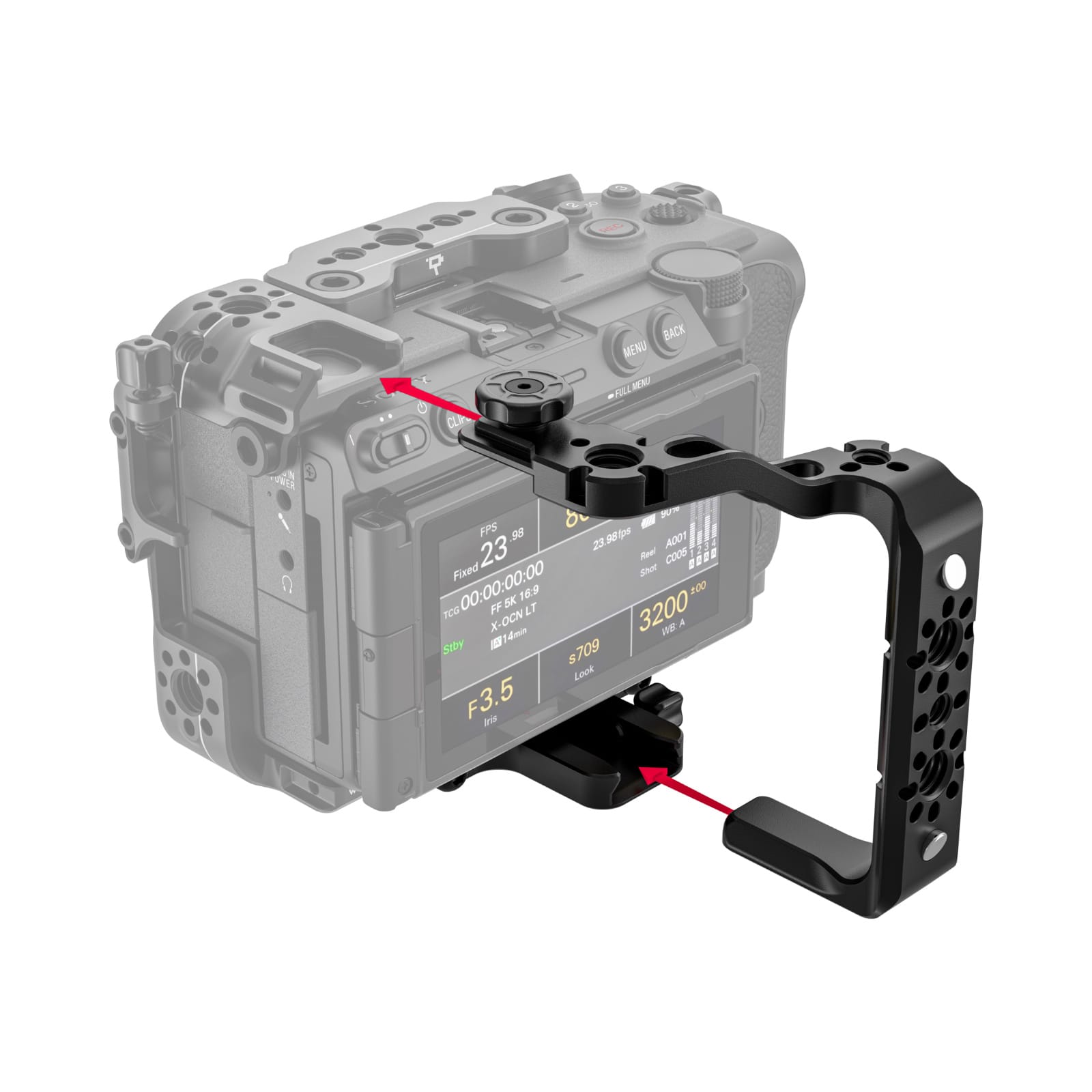 Hintere Cage-Halterung für FX5 von Wooden Camera