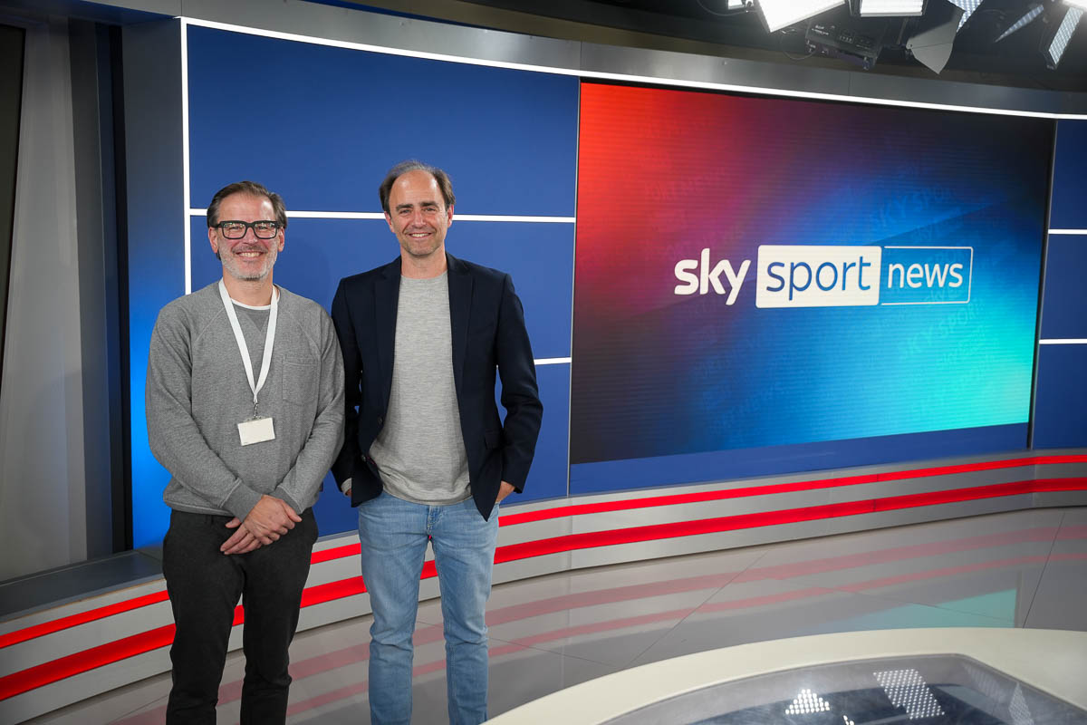 Alessandro Reitano (re.) und Christian Barth im Sky Sport News Studio
