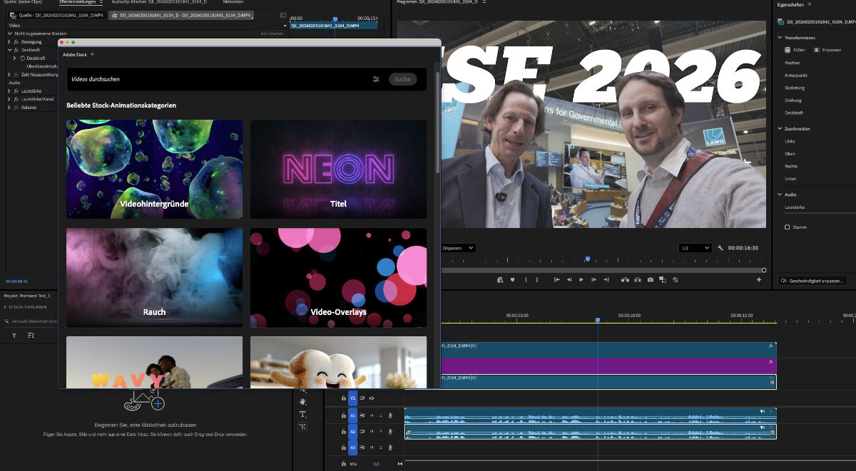 Adobe Stock in Premiere