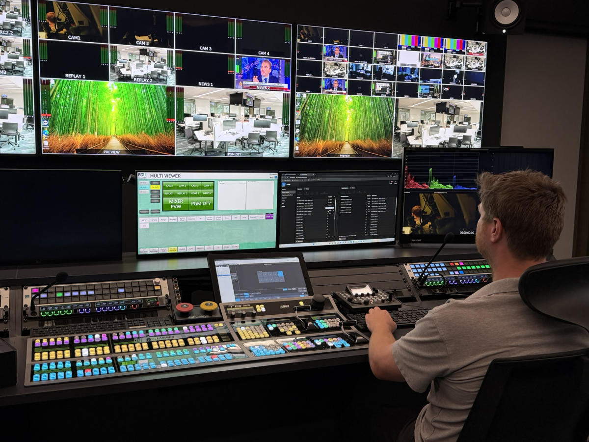 Ross Video Mischpult im Broadcast-Labor der Edith Cowan University