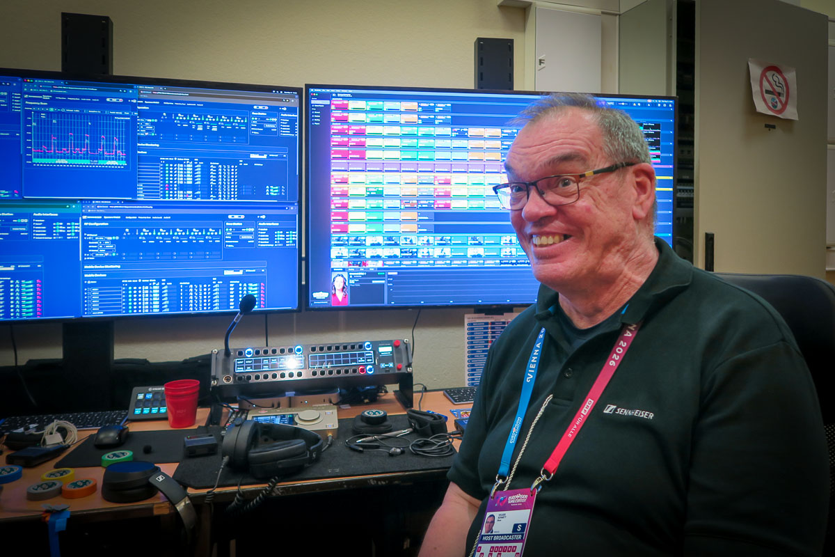 Volker Schmitt von Sennheiser beim ESC