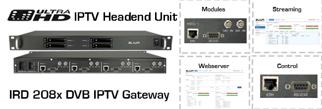 IRD-208x DVB IPTV Gateway