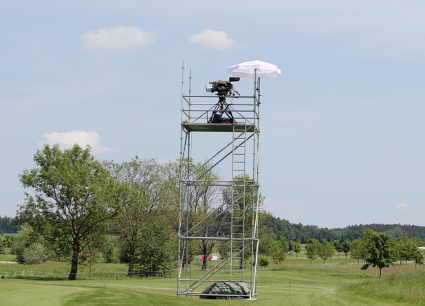 Drei Kameratürme waren auf dem Golfplatz strategisch günstig platziert