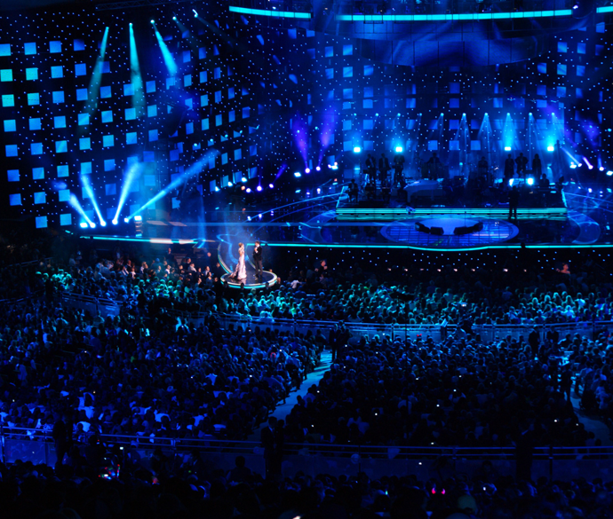 Riedel beim Viña Del Mar Song Contest Festival