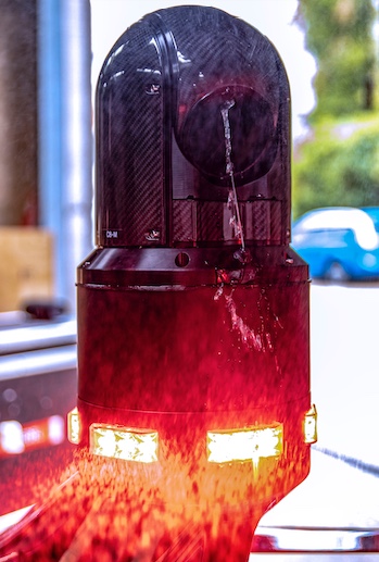 Kamera mit Signalsierungsfunktion am Media Post der Rennyachten