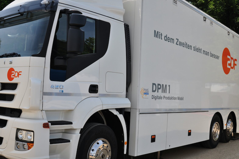 Digital Production Mobil des ZDF beim Triathlon 2015 in Roth