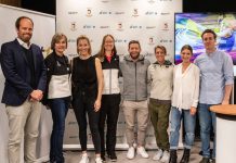 SPORT1 präsentiert European Games 2019 Programmkonzept Foto: Daniel von Busse (COO TV und Mitglied der Geschäftsleitung der Sport1 GmbH), Sabine Krapf (Leiterin Ressort Games Management des DOSB), Laura Papendick (Moderatorin SPORT1), Lisa Unruh (Bogenschützin), Florian Neumaier (Ringer, Griechisch-Römisch), Nina Hemmer (Ringerin, Freistil), Jana Wosnitza, Felix Fischer (beide Reporter SPORT1) ©DOSB | Picture-Alliance | Erhardt Szakacs