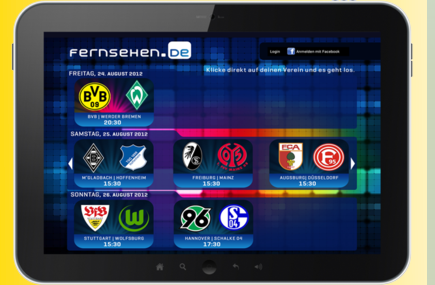 Second Screen App live für die Bundesliga Second Screen App live für die Bundesliga