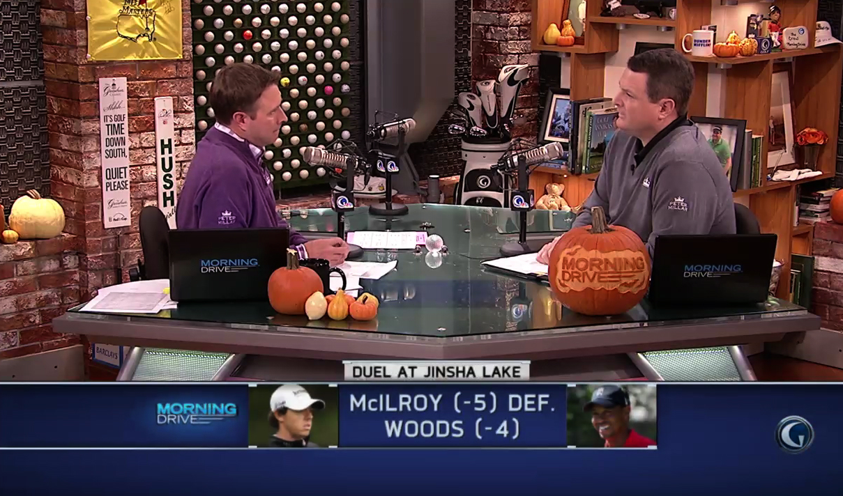 TV-Berichterstattung über das Golf Duell Rory McIlroy gegen Tiger Woods