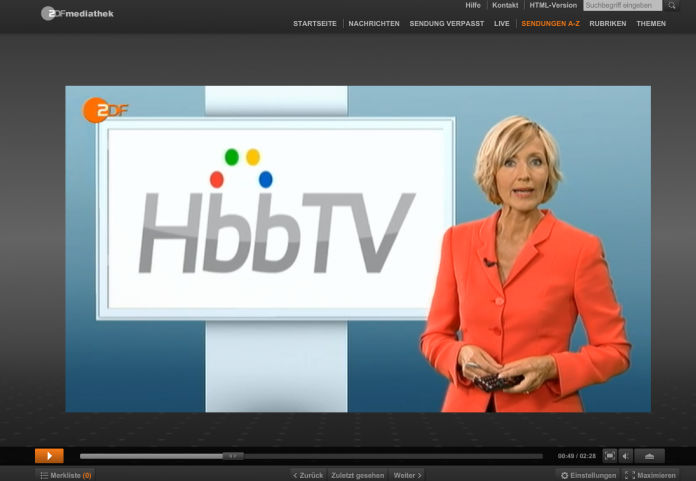 Hybrid-TV-Version der ZDFmediathek