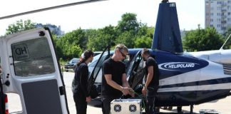 HDwireless überträgt polnisches Radrennen Relais-Helikopter von HDwireless