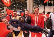 Las Vegas Show für Riedel´s Bolero Gute Laune des Riedel Teams bei der Bolero-Präsentation