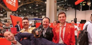 Las Vegas Show für Riedel´s Bolero Gute Laune des Riedel Teams bei der Bolero-Präsentation