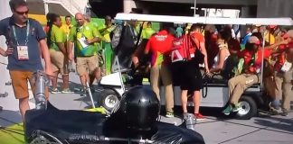 Seilkamera-Absturz im Olympic Park Seilkamera-Absturz im Olympic Park