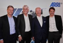 Neue ARRI-Studios auf dem Bavaria-Gelände Dr. Jörg Pohlman, Achim Rohnke, Dr. Christian Franckenstein, Franz Kraus