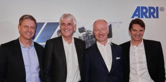 Neue ARRI-Studios auf dem Bavaria-Gelände Dr. Jörg Pohlman, Achim Rohnke, Dr. Christian Franckenstein, Franz Kraus