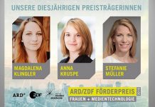 ARD/ZDF-Förderpreis-Siegerinnen „Frauen + Medientechnologie“ 2019 Magdalena Klingler, Anna Kruspe, Stefanie Müller