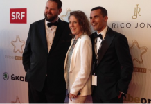 5. Deutscher Webvideopreis verliehen Markus Hündgen (European Web Video Academy), Petra Müller (Film- und Medienstiftung NRW), Dimitrios Argirakos (European Web Video Academy)