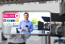 Telekom startet neuen 5G Live Video Production Service Neuer Telekom-Dienst: Live-TV mit 5G Network-Slicing