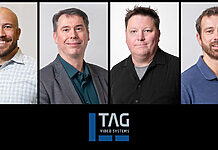 TAG Video Systems erweitert US-Team (v.l.) Mark Davis, Richard Harvey, Robert Erickson, Viktor Rzesanke - TAG Video Systems