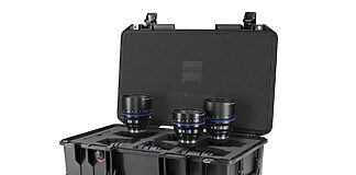 ZEISS präsentiert Nano Prime Cine-Objektive ZEISS Nano Prime Objektive im Transportcase