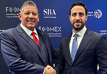 Grass Valley expandiert durch Partnerschaft im Nahen Osten Louis Hernandez Jr, Executive Chairman und CEO von Grass Valley (li.) zusammen mit Joe Chbat, Executive Vice President bei First Gulf Company