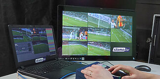 Neue Remote-Produktionsmöglichkeit für SLOMO.TV-Server Demonstration eines dezentralen Produktionsarbeitsplatzes ©SLOMO.TV