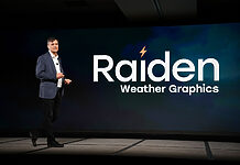 50 Jahre Ross Video – Erfolgreiche Unternehmenskultur David Ross stellt auf der jährlichen NAB-Keynote die neuen Wetter-Grafiken von Raiden vor