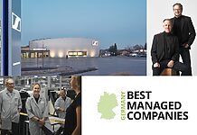 Sennheiser erhält „Best Managed Company“ Award 2024 "Best Managed Company" 2024 Award für Sennheiser und die beiden Co CEOs Daniel und Andreas Sennheiser ©Sennheiser