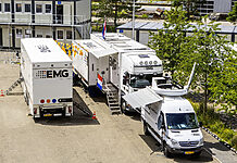 EMG / Gravity Media bei der EURO: Diverse Produktionsleistungen EMG / Gravity Media Ü-Wagen bei der Fußball-EM
