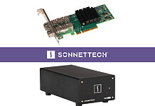 Sonnet sorgt für 25-Gigabit-Ethernet-Netzwerkkonnektivität am Mac Twin25G Thunderbolt Adapter und der Twin25G PCIe Karte von Sonnet