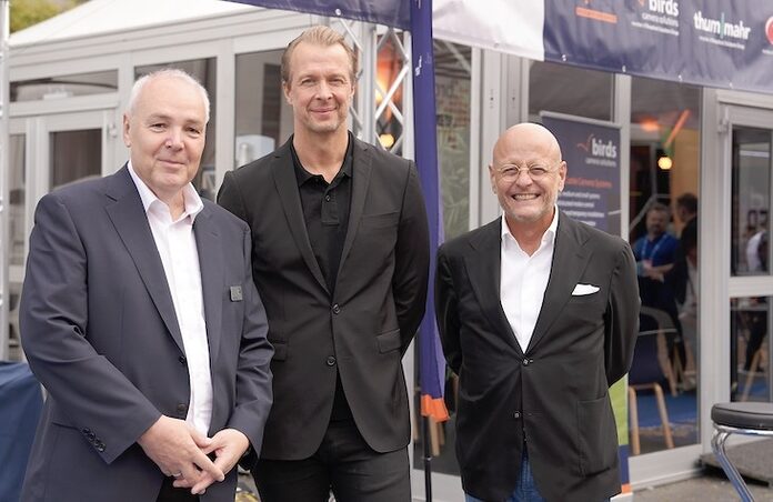 Stefan Breder, Managing Director / CEO, Broadcast Solutions, Roger Persson, Sales Marketing Director & Partner, nxtedition, und Nicolas Hans, Partner, Broadcast Solutions Middle East.