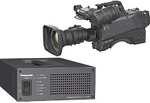 Panasonic zeigt 4K-Studiokamera AK-UCX100 AK-UCX100 Studiokamera und AK-CFA100 Kamera-Glasfaser-Adapter