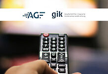 AGF und GIK bauen bestehende Partnerschaft weiter aus Logos von AGF und GIK auf einem Symbolbild zum Thema Fernsehkonsum
