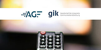 AGF und GIK bauen bestehende Partnerschaft weiter aus Logos von AGF und GIK auf einem Symbolbild zum Thema Fernsehkonsum