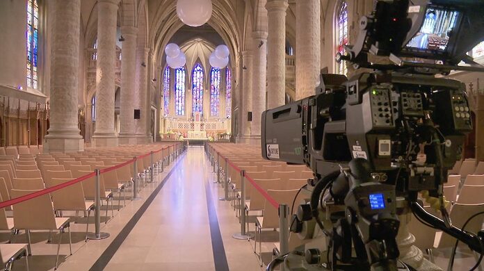 TV Skyline-Kamera in der Luxemburger Cathédrale Notre-Dame