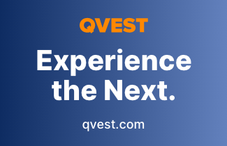 Qvest Banner "Experience the next"