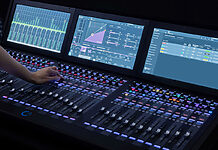 Calrec zeigt True Control 2.0, ImPulseV und Argo M auf der NAB True Control 2.0 auf einem Argo M Mischpult