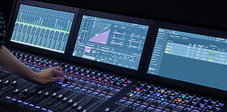 Calrec zeigt True Control 2.0, ImPulseV und Argo M auf der NAB True Control 2.0 auf einem Argo M Mischpult