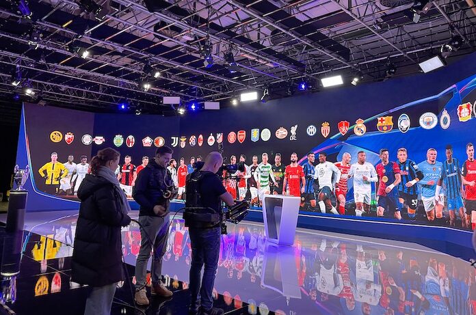 Champions League-Show von DAZN im briX|woRk.studio von PLAZAMEDIA ©em-press