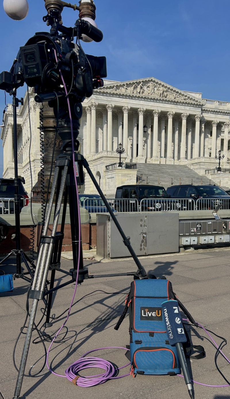 LiveU LU800-Sendeeinheit im Einsatz beim Capitol in Washington