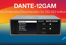 AJA stellt drei neue Produkte zur NAB 2025 vor AJA DANTE-12GAM