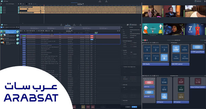 Screenshot von Arabsats Cloud-Playout-Lösung