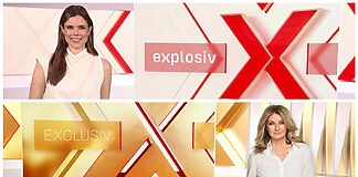 „Explosiv“ und „Exclusiv“ starten gemeinsam im neuen VR-Studio Linda Mürtz (li.) und Frauke Ludowig senden ab sofort gemeinsam aus dem neuen Virtual-Reality-Studio von RTL.