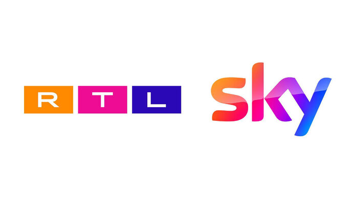 Logos von Sky und RTL