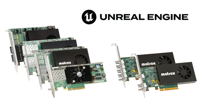 Die Matrox Video SDI- und ST 2110-Karten bieten flexible I/O-Konfigurationen für UHD- und 8K-Workflows – jetzt mit Unreal Engine Plug-in-Support