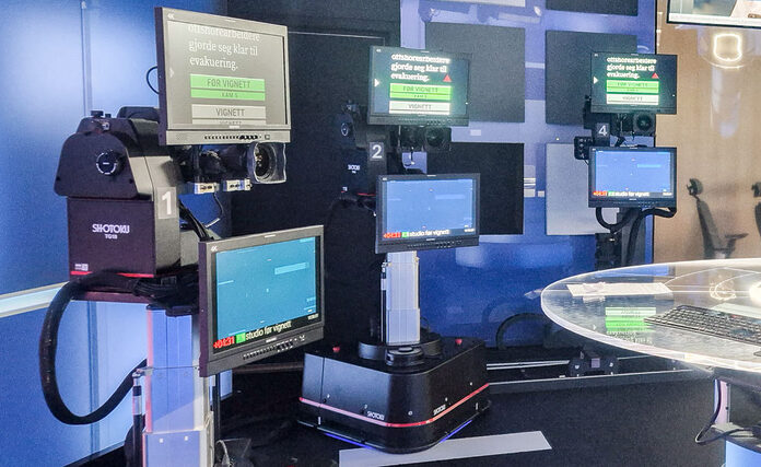 NRK setzt in Studio 7 auf SmartPed-Roboterkameras von Shotoku – kombiniert mit modernisierten Schienensystemen und neuen TR-XT-Bedienpanels.