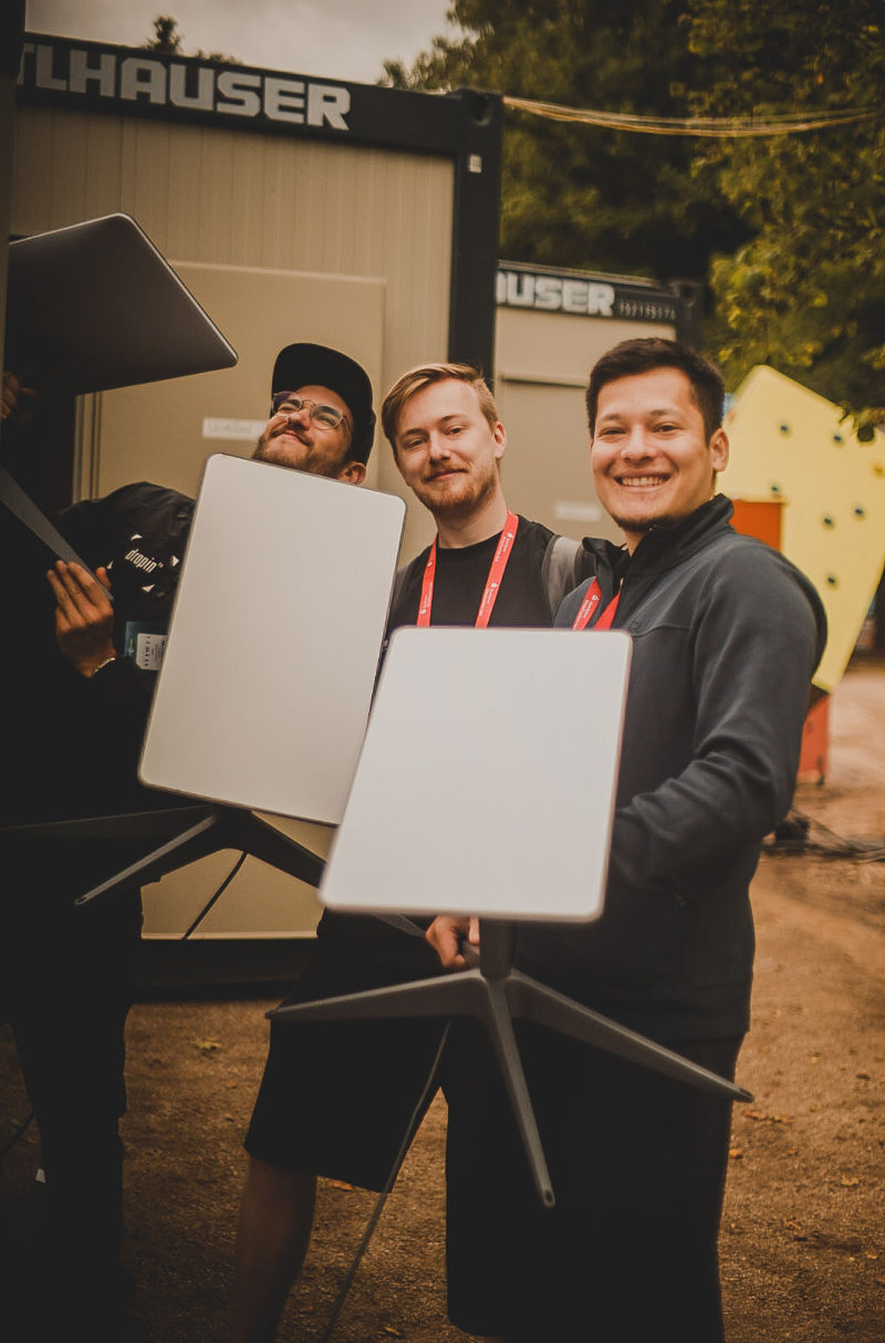 Starlink-Terminals bei der Challenge Roth