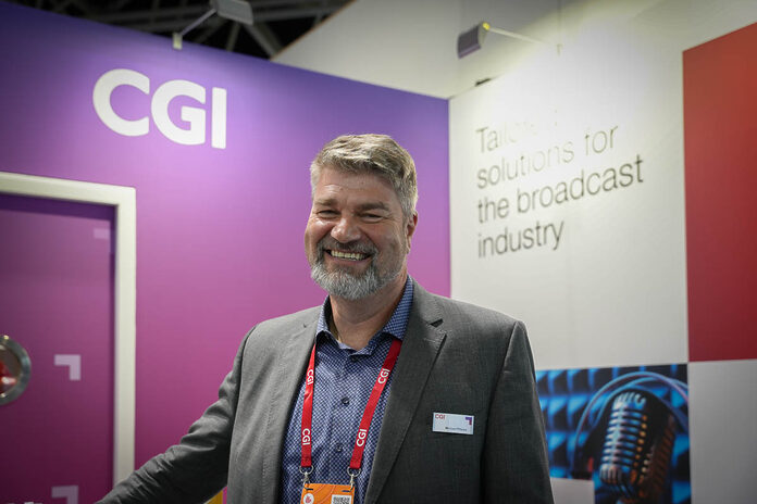Michael Pfitzner (CGI) im Gespräch mit mebucom auf der IBC 2025