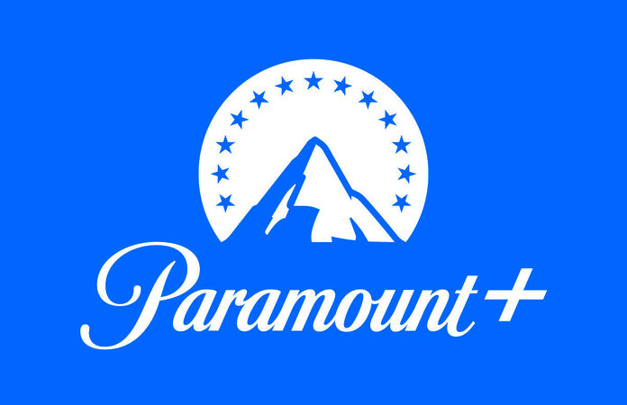Paramount+ Logo auf blauem Hintergrund